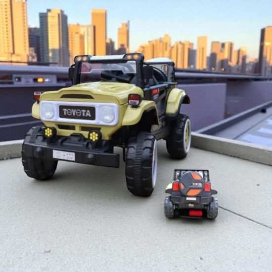 صورة سيارة أطفال كهربائية تويوتا مع إضاءة وموسيقى